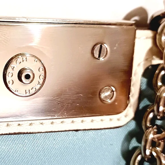 COACH Metallic Snake Kristin Clutch Crossbody RARE NWOT - Picture 12 of 16